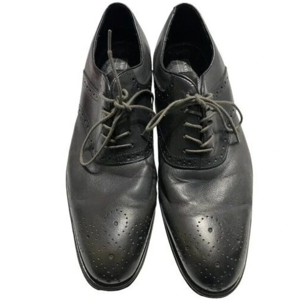 Ashton Grey | Shoes | Ashton Grey Mens Dress Shoes Lace Up Oxford Black Leather Size 15